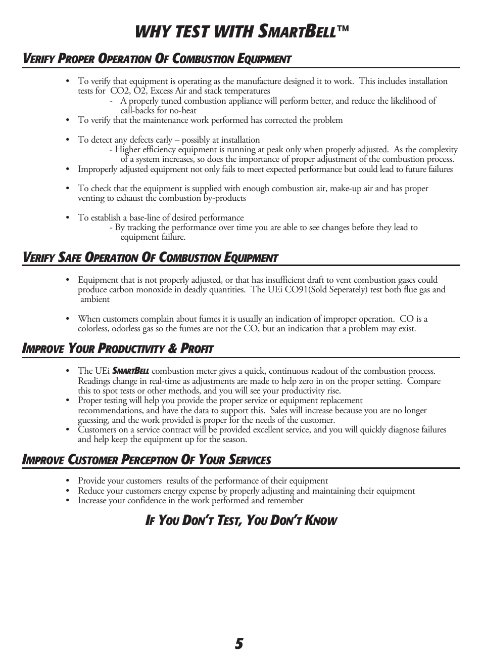 Why test with, Mart | UEi Test Instruments SMART BELL User Manual | Page 7 / 16