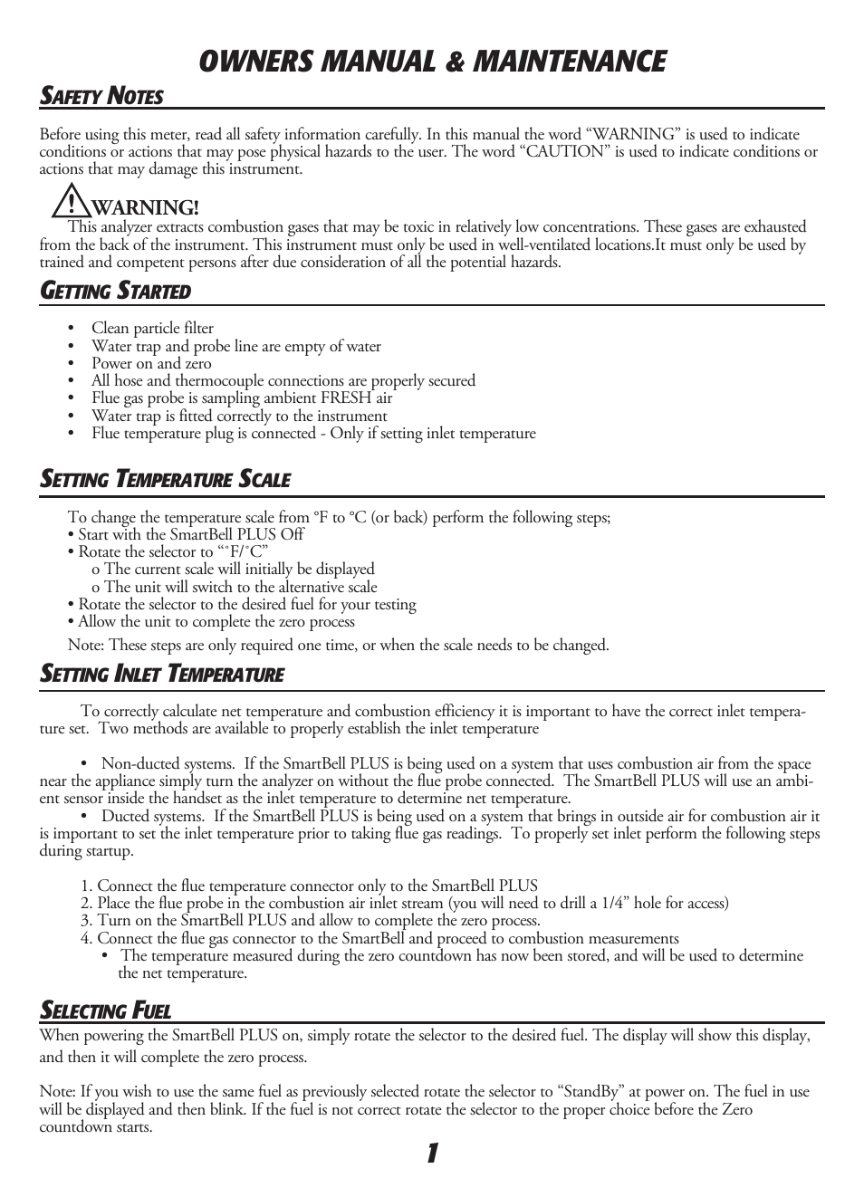 Owners manual & maintenance 1 | UEi Test Instruments SMART BELL PLUS KIT User Manual | Page 3 / 16