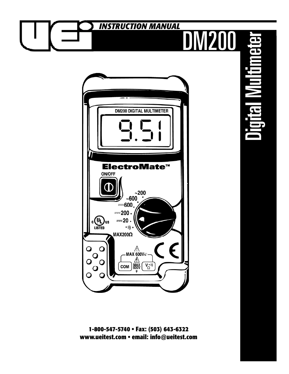 UEi Test Instruments DM200 - DISCONTINUED User Manual | 4 pages