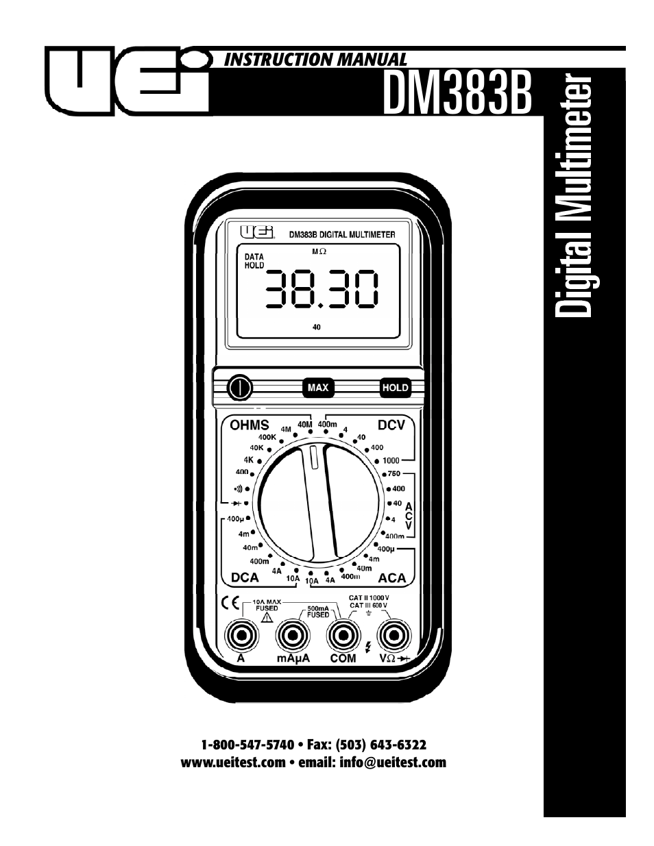 UEi Test Instruments DM383B User Manual | 9 pages