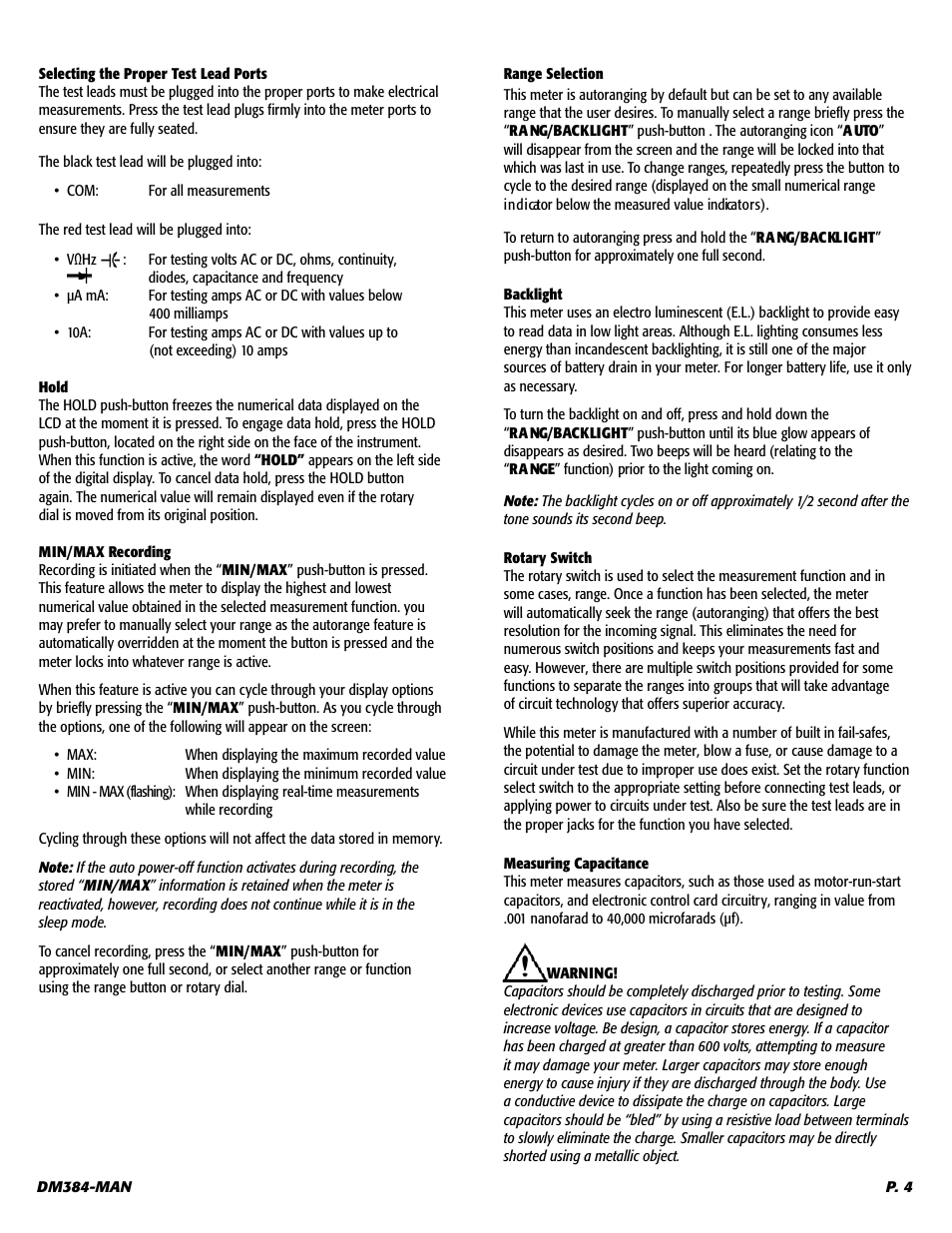 UEi Test Instruments DM384 User Manual | Page 5 / 11