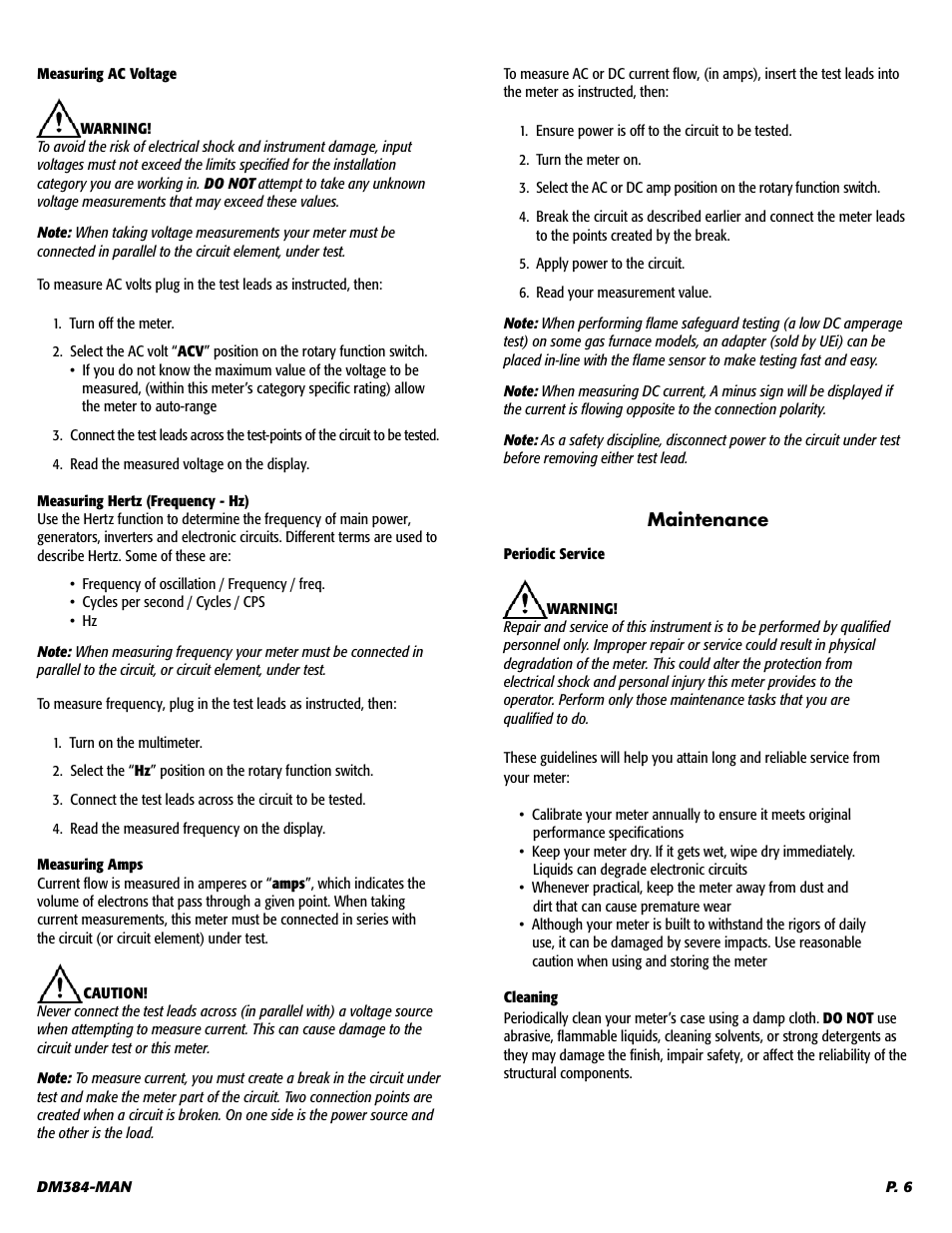 UEi Test Instruments DM384 User Manual | Page 7 / 11