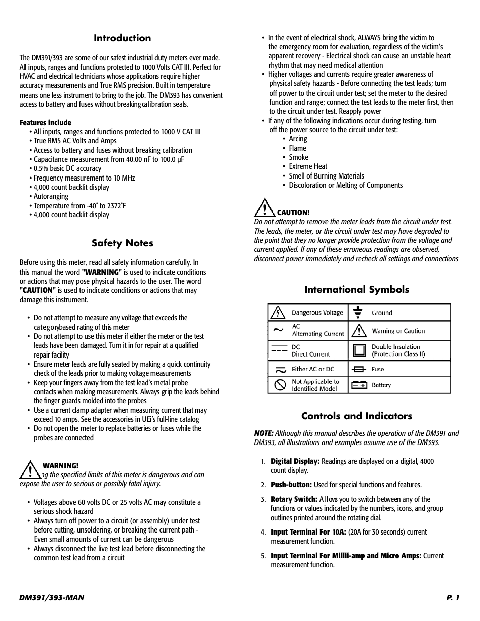 UEi Test Instruments DM393 User Manual | Page 2 / 11