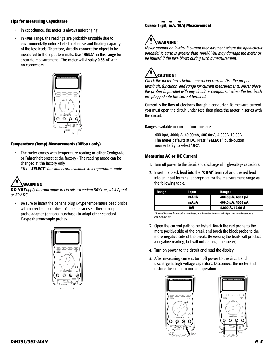 UEi Test Instruments DM393 User Manual | Page 6 / 11