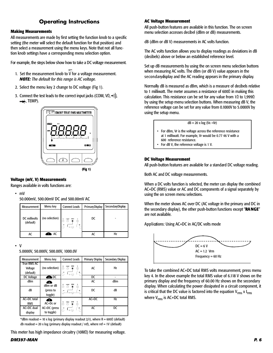 Operating instructions | UEi Test Instruments DM397 User Manual | Page 7 / 15