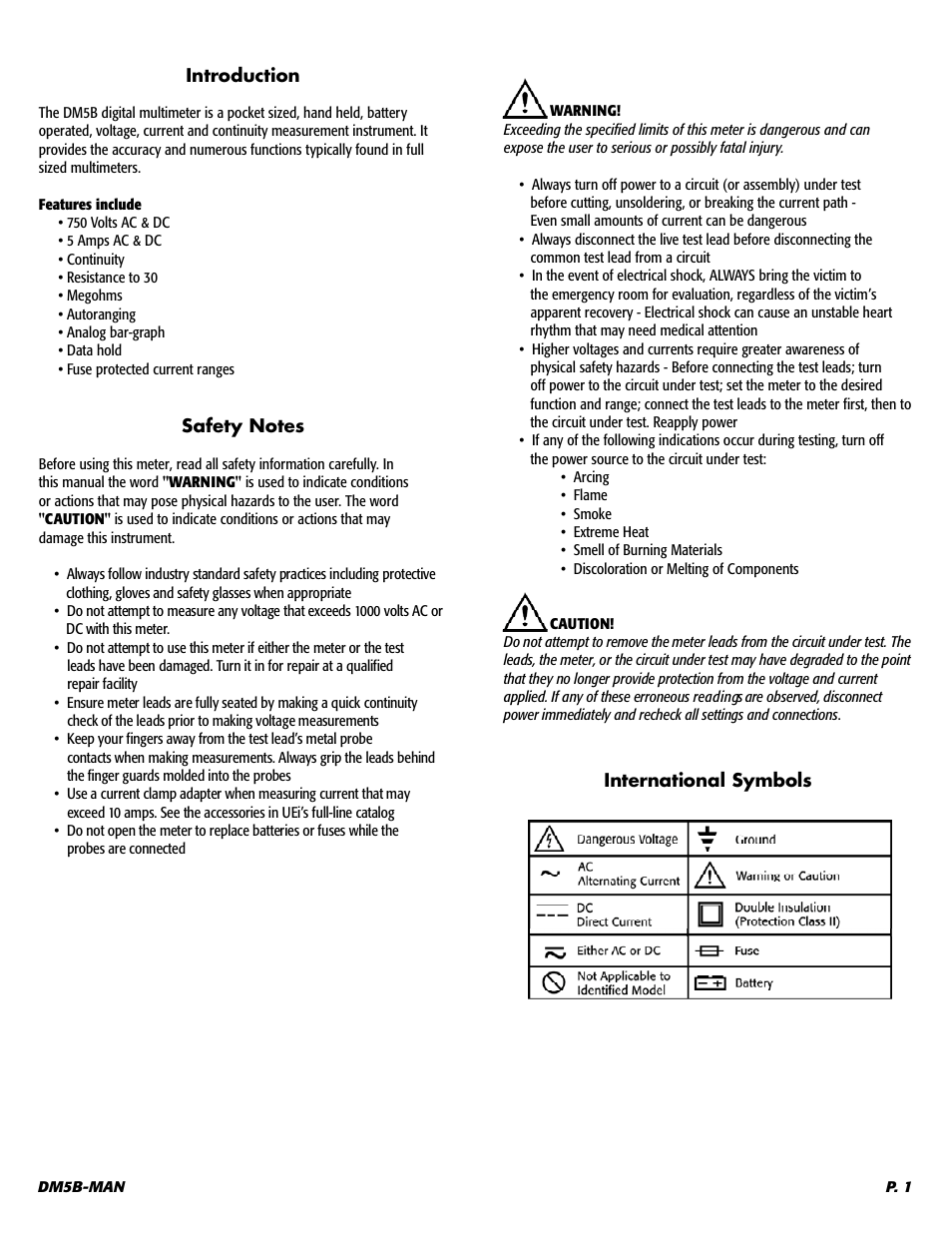 UEi Test Instruments DM5B User Manual | Page 2 / 6