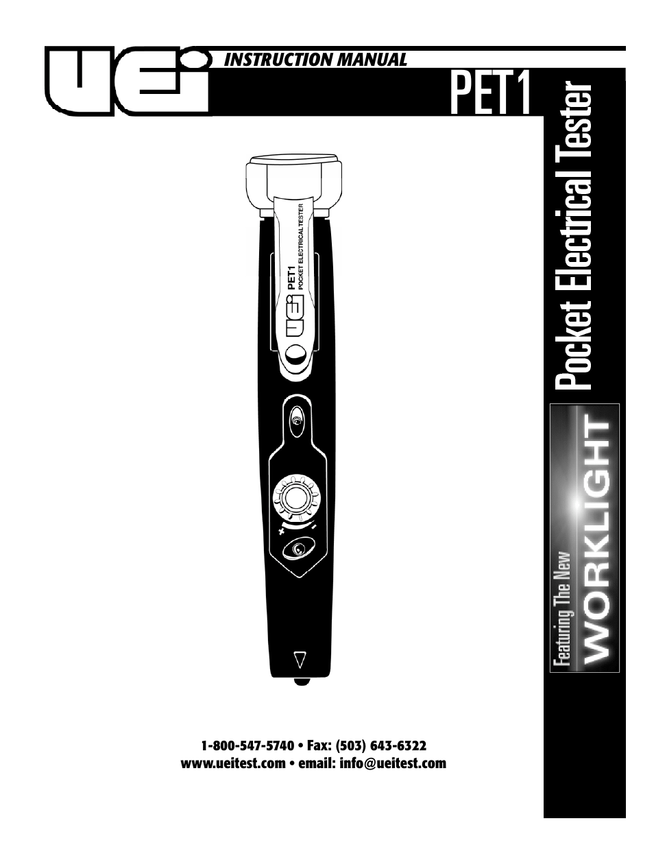 UEi Test Instruments PET1 User Manual | 5 pages