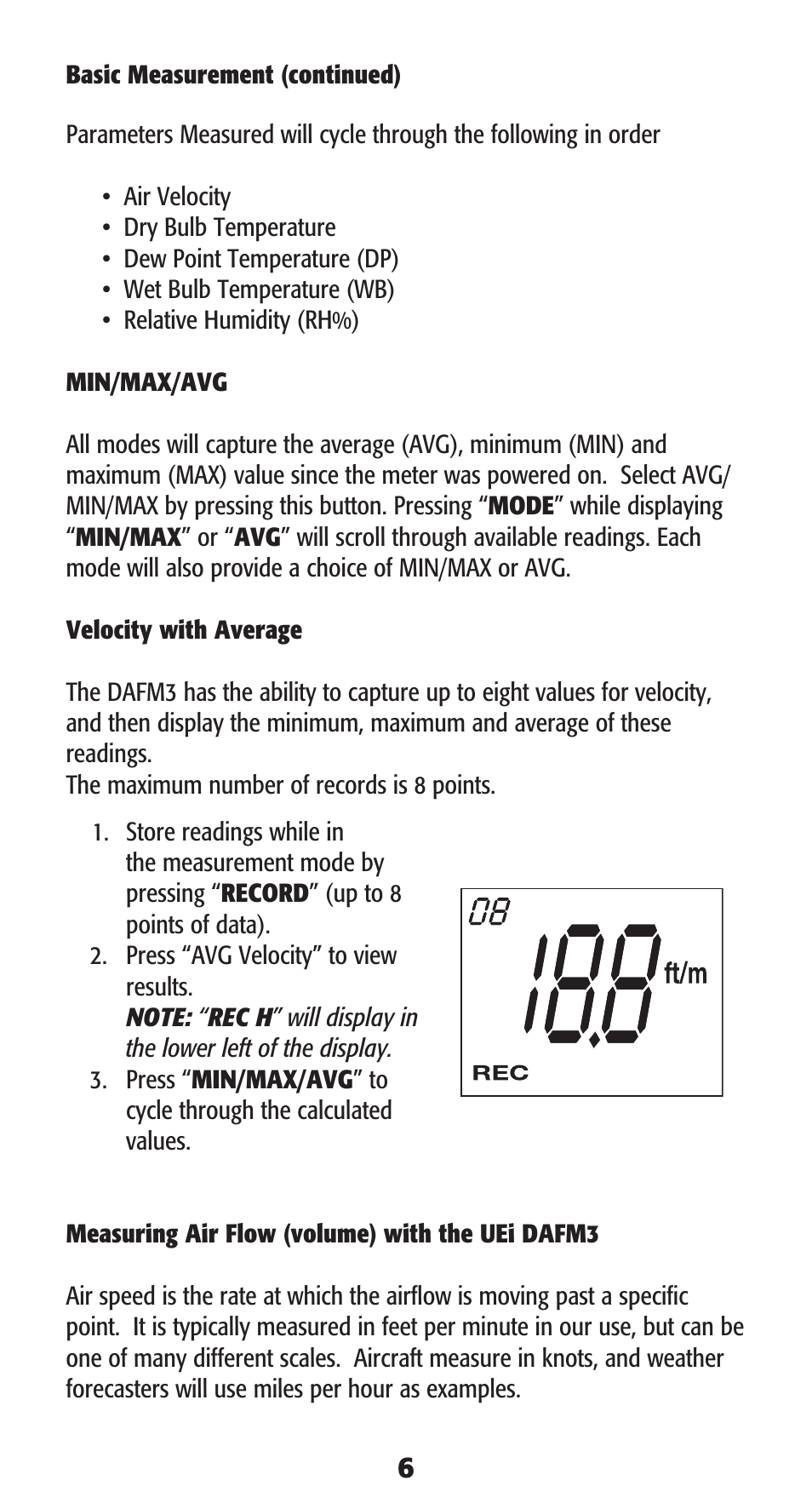 UEi Test Instruments DAFM3 User Manual | Page 7 / 16