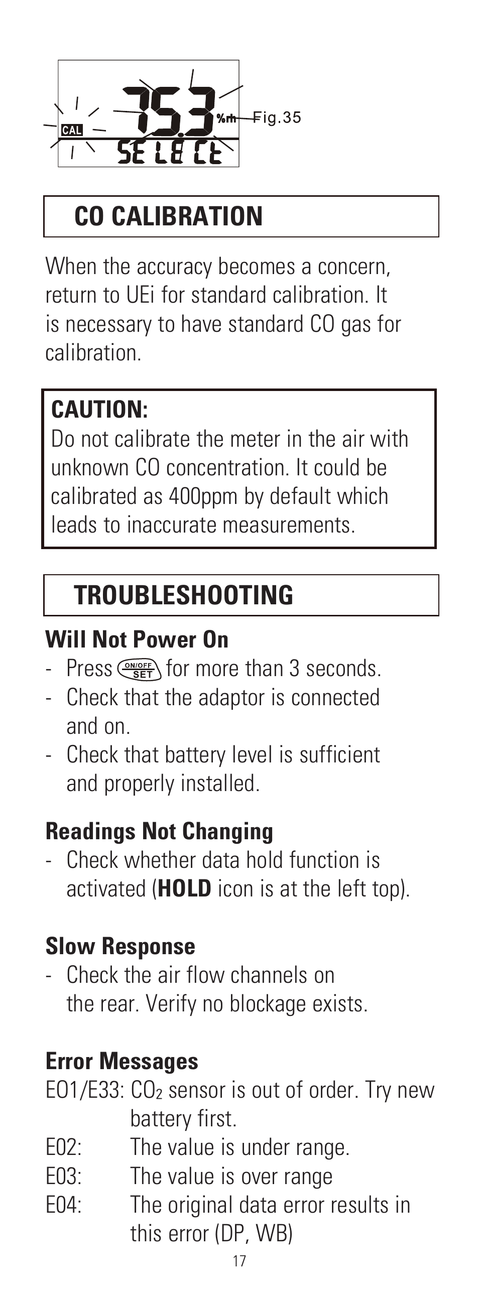 UEi Test Instruments AQM4 User Manual | Page 18 / 28