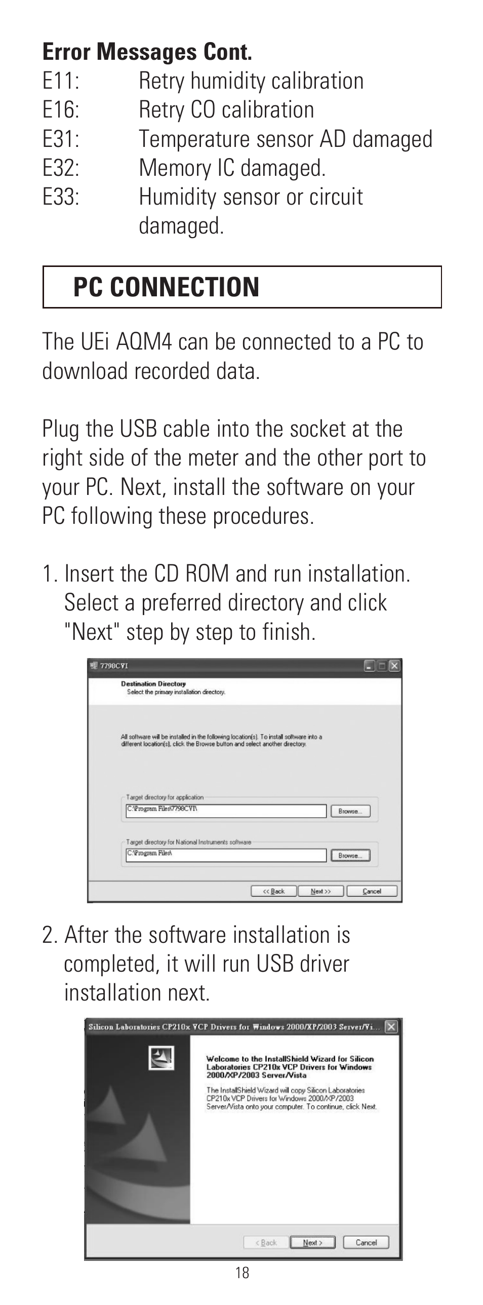 UEi Test Instruments AQM4 User Manual | Page 19 / 28