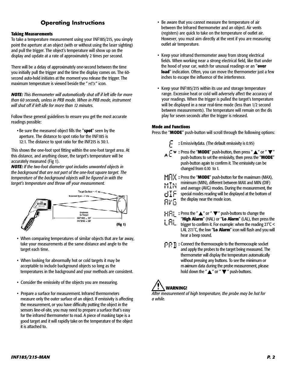 UEi Test Instruments INF215 User Manual | Page 3 / 6