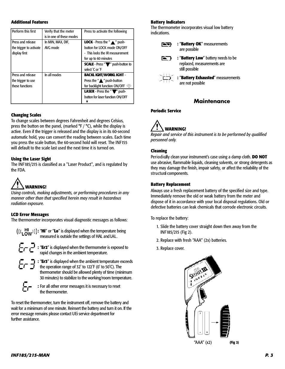 UEi Test Instruments INF215 User Manual | Page 4 / 6