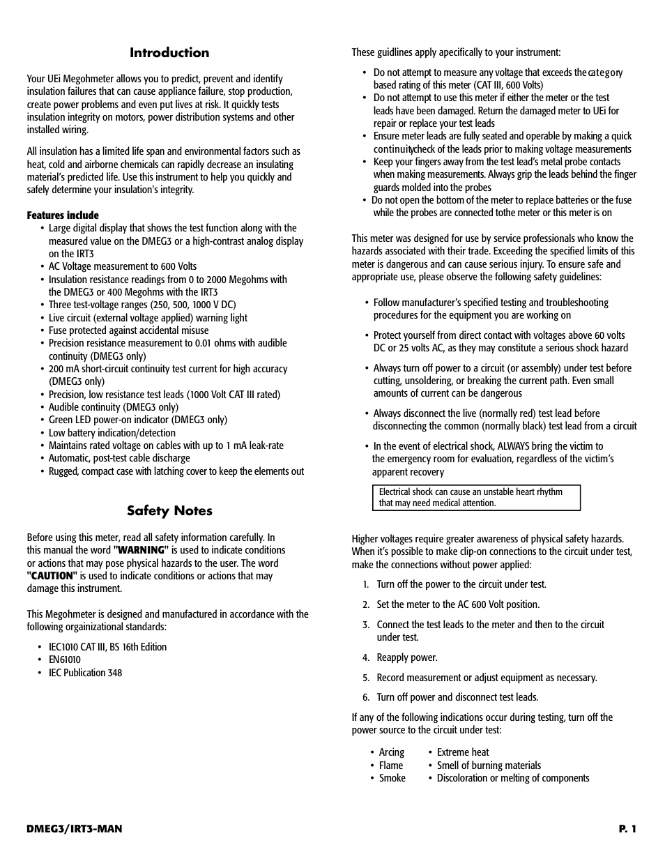 UEi Test Instruments DMEG3 User Manual | Page 2 / 12