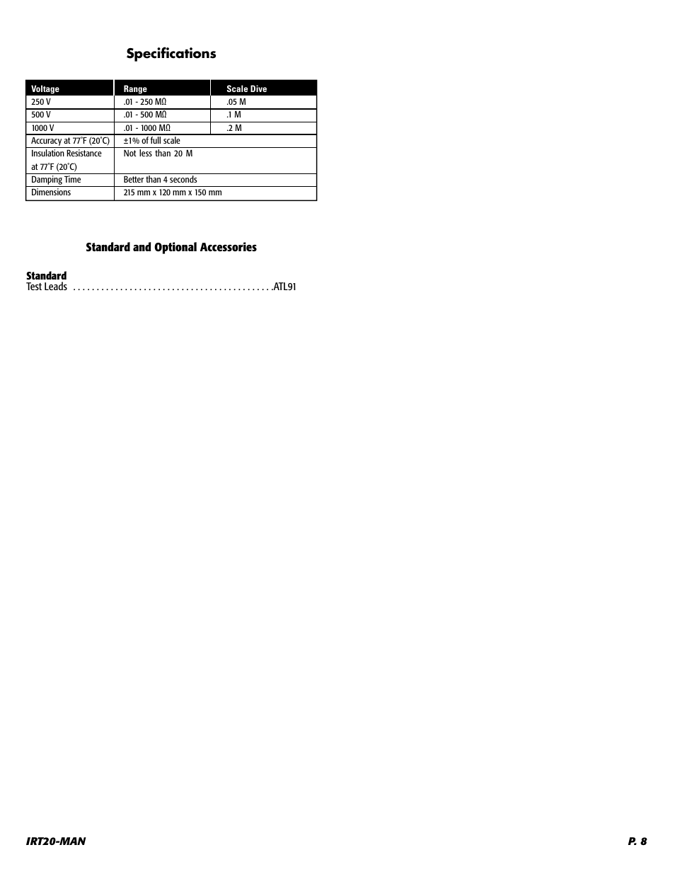 UEi Test Instruments IRT20 User Manual | Page 3 / 4