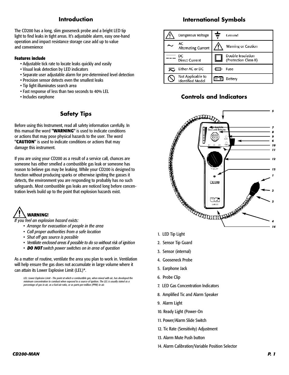 Introduction, Safety tips | UEi Test Instruments CD200 User Manual | Page 2 / 6