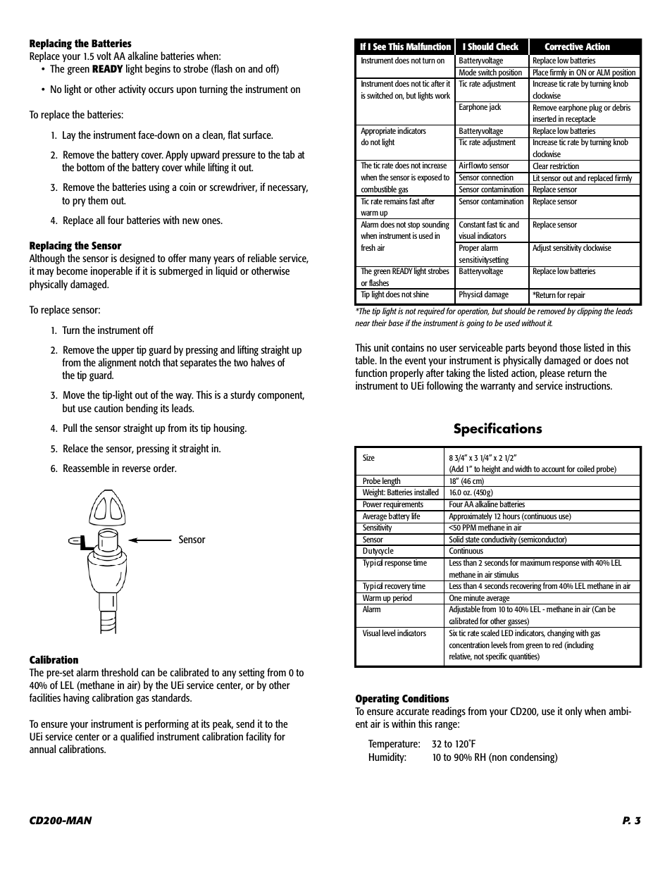 UEi Test Instruments CD200 User Manual | Page 4 / 6