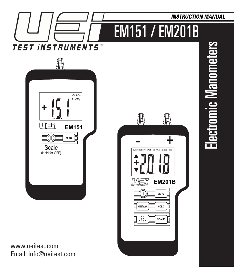 UEi Test Instruments EM201B User Manual | 12 pages