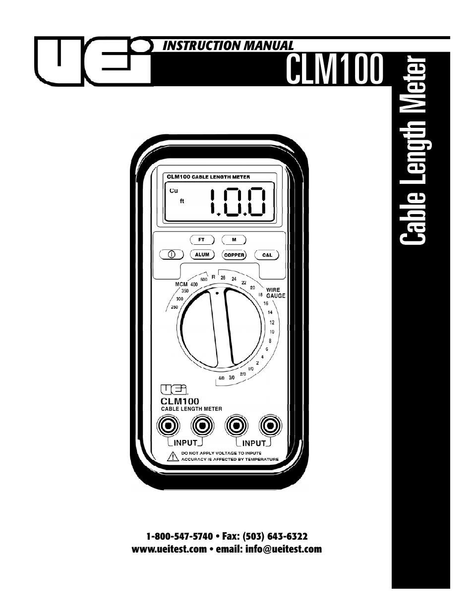 UEi Test Instruments CLM100 User Manual | 4 pages