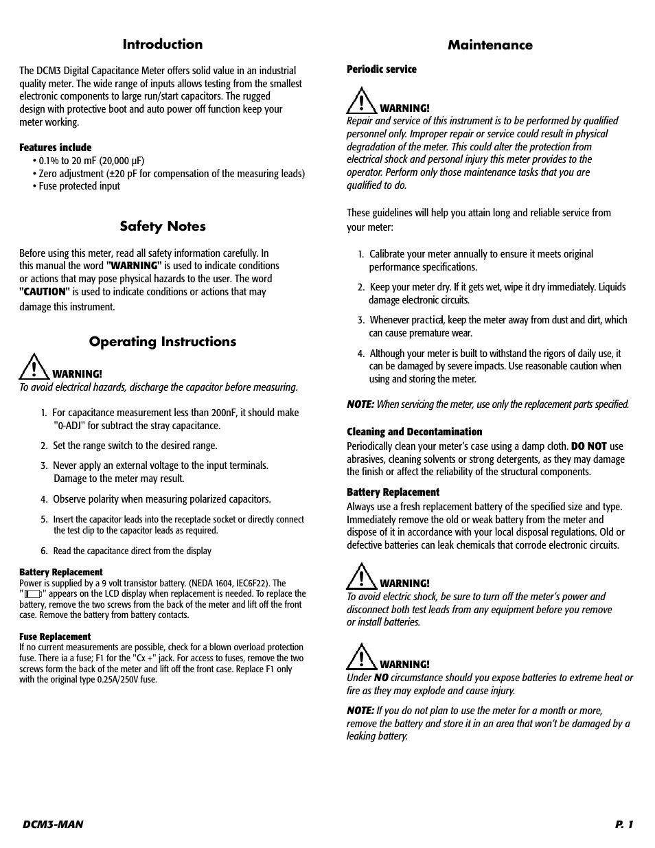 UEi Test Instruments DCM3 User Manual | Page 2 / 4
