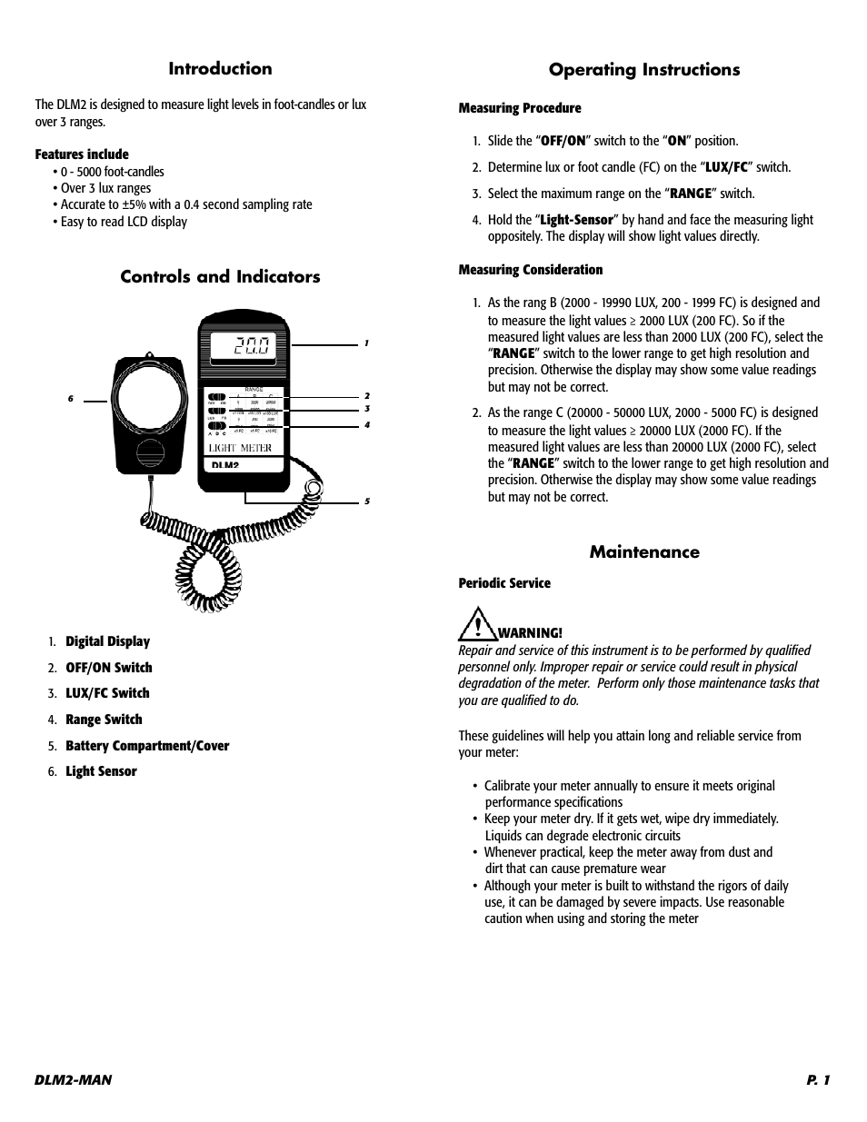 UEi Test Instruments DLM2 User Manual | Page 2 / 5