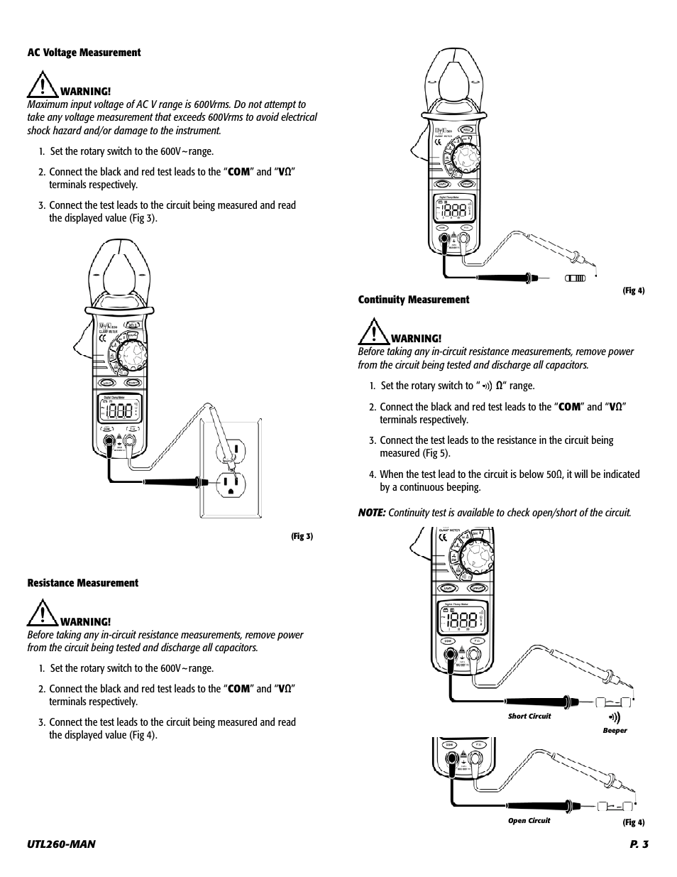 UEi Test Instruments UTL260 User Manual | Page 4 / 7