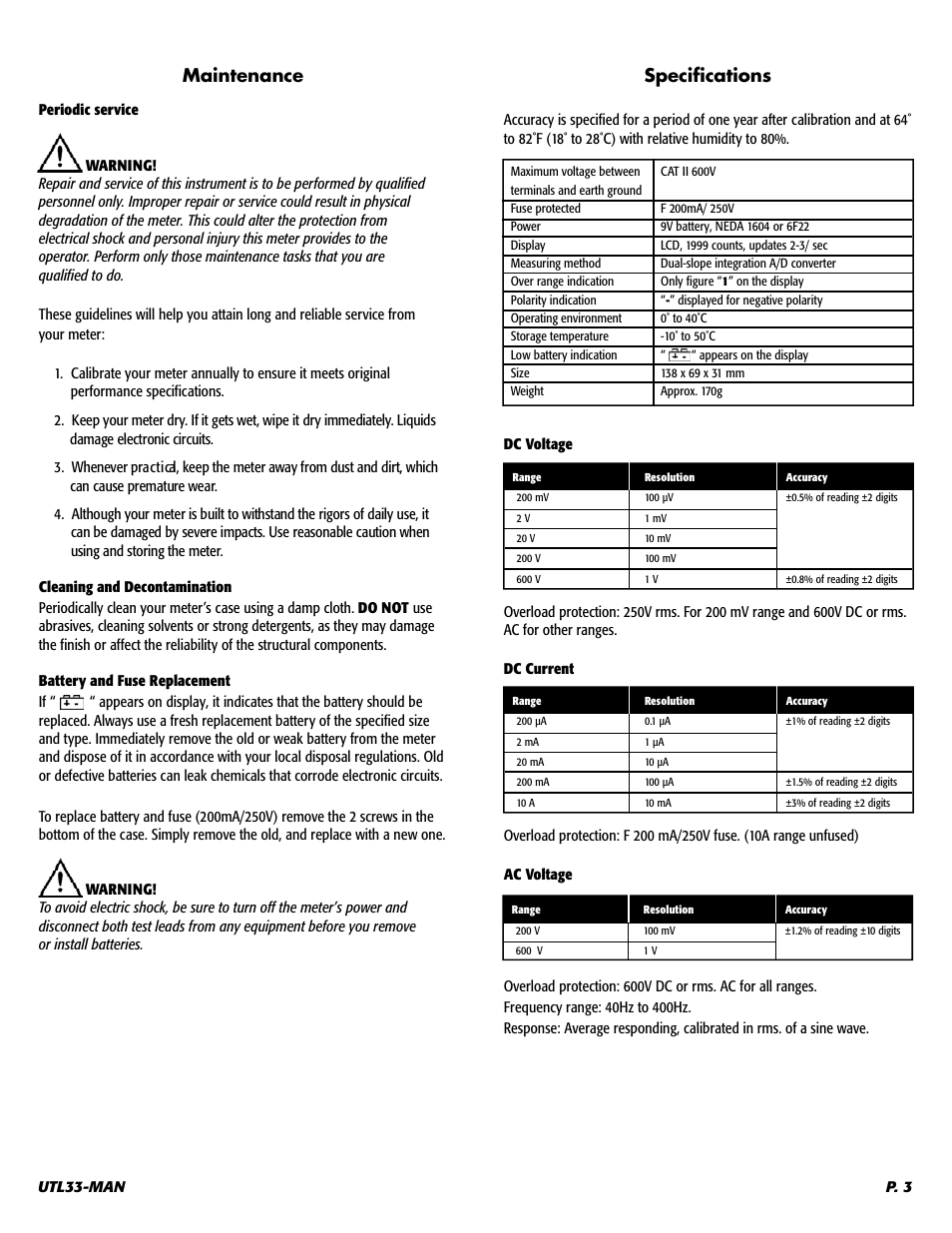 UEi Test Instruments UTL33T User Manual | Page 4 / 6