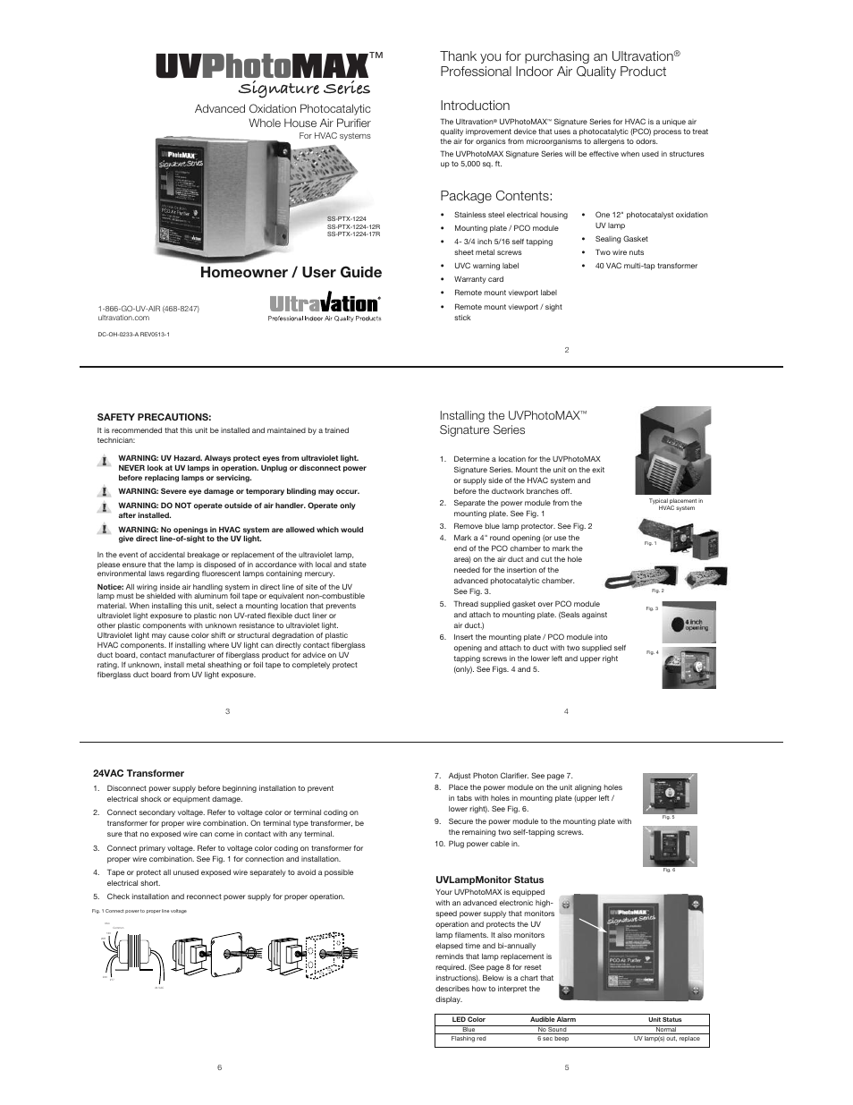Ultravation UVPhotoMAX Signature Series- DC-IH-0233 User Manual | 2 pages