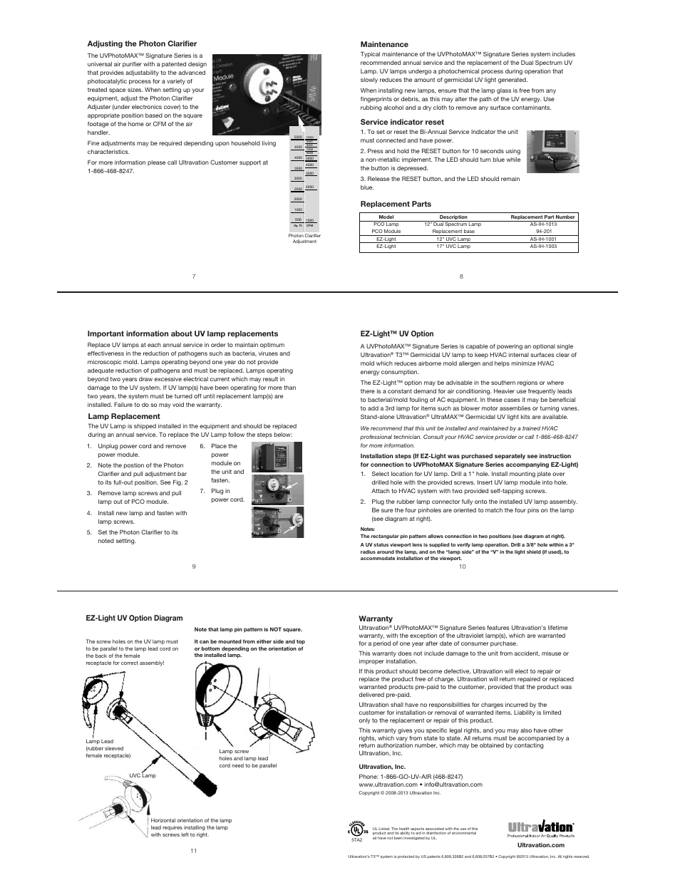 Ultravation UVPhotoMAX Signature Series- DC-IH-0233 User Manual | Page 2 / 2