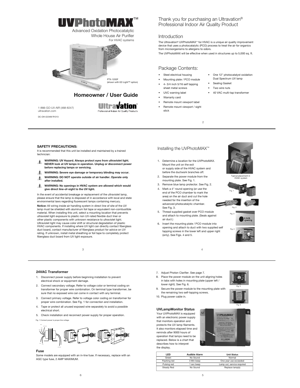 Ultravation UVPhotoMAX - DC-IH-0234 User Manual | 2 pages