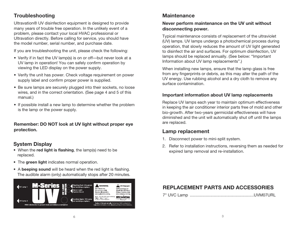 Ultravation M-Series for Mini-split A/C - DC-OH-0230 User Manual | Page 3 / 4