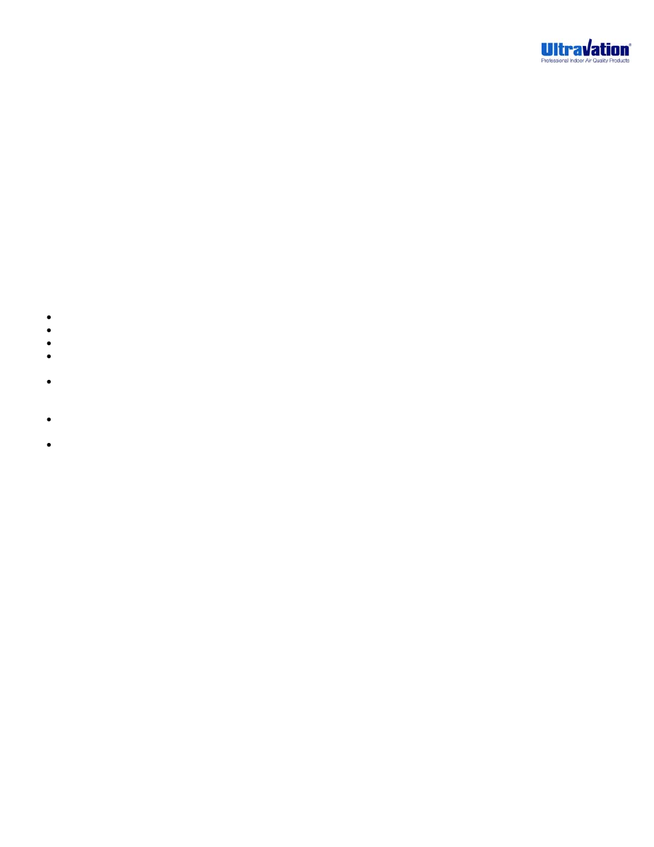 Ultravation UME Fixed Lamp - DC-IH-0218 User Manual | Page 6 / 7
