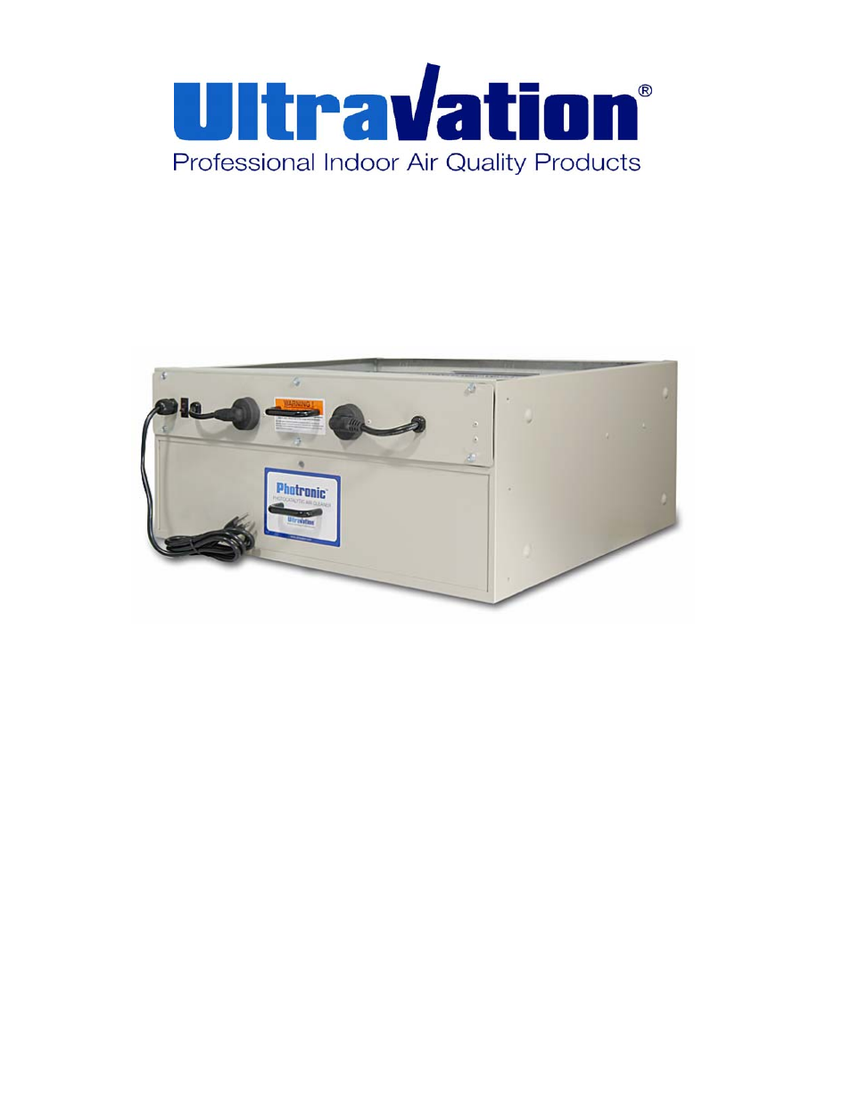 Ultravation Photronic Air Purification VHC-Series - DC-IH-0209 User Manual | 6 pages