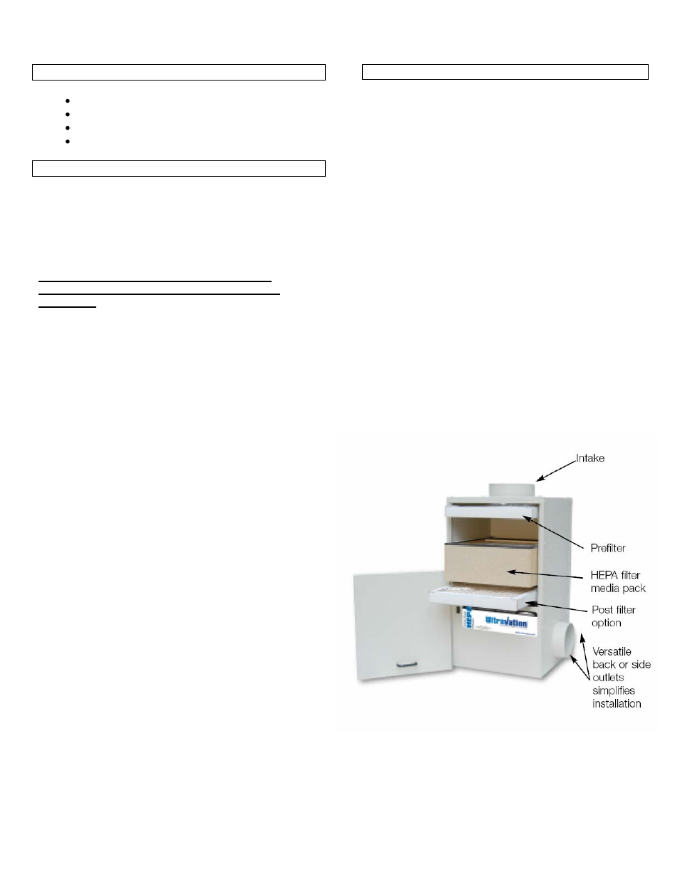 Ultravation HEPA Bypass Non-Photronic Media Air Cleaner- DC-IH-0206 User Manual | Page 2 / 4