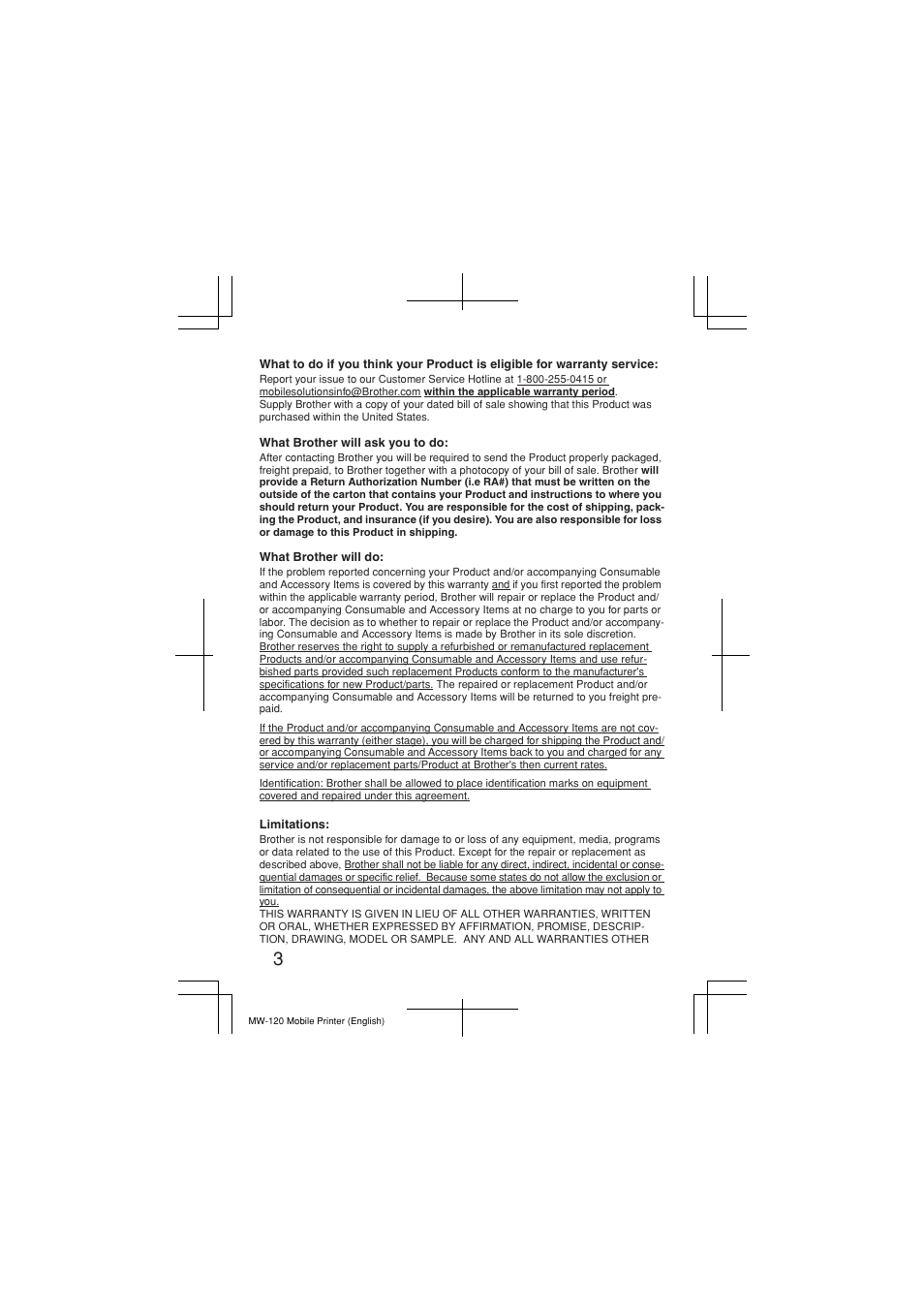Brother MW-120 User Manual | Page 4 / 12