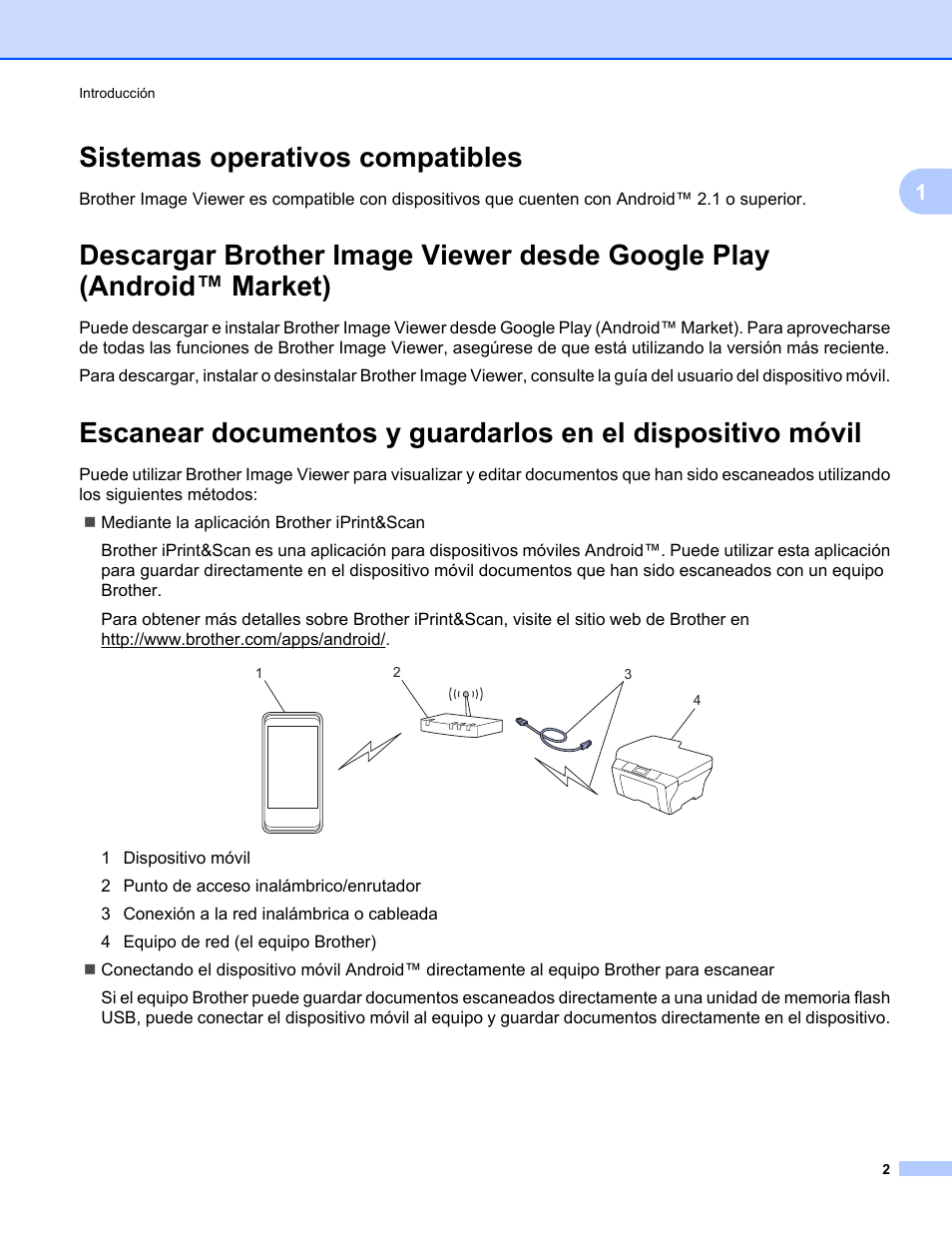 Sistemas operativos compatibles | Brother Image Viewer (para Android) User Manual | Page 5 / 16