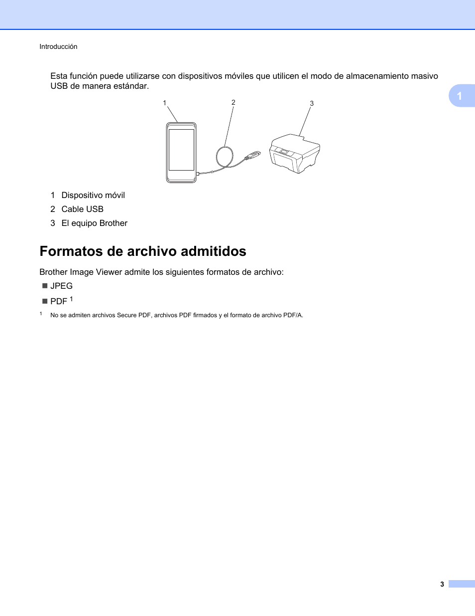 Formatos de archivo admitidos | Brother Image Viewer (para Android) User Manual | Page 6 / 16