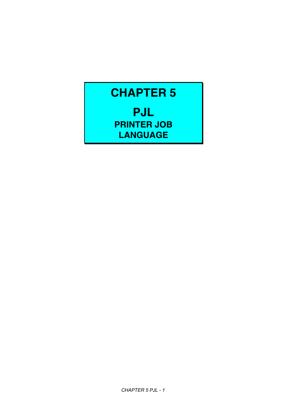 Chapter 5 pjl printer job language, Chapter 5 pjl | Brother HL-2170W User Manual | Page 205 / 522