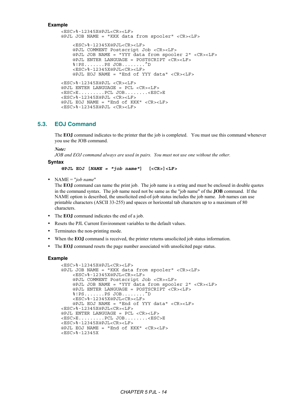 Eoj command | Brother HL-2170W User Manual | Page 218 / 522