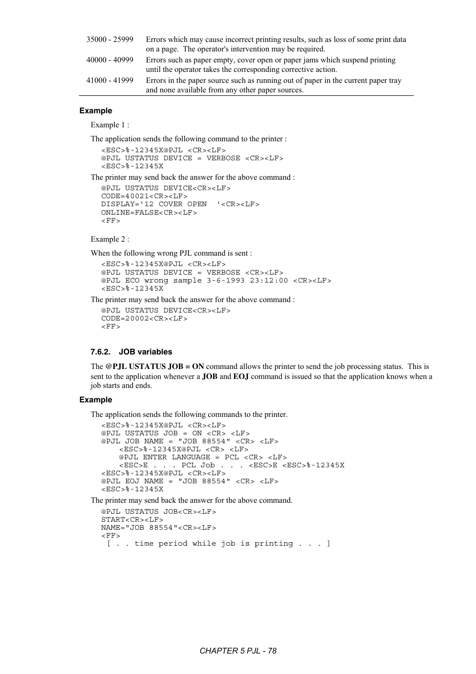 Job variables | Brother HL-2170W User Manual | Page 282 / 522