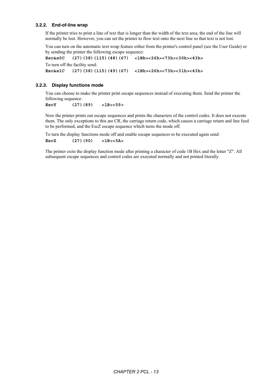 End-of-line wrap, Display functions mode | Brother HL-2170W User Manual | Page 32 / 522