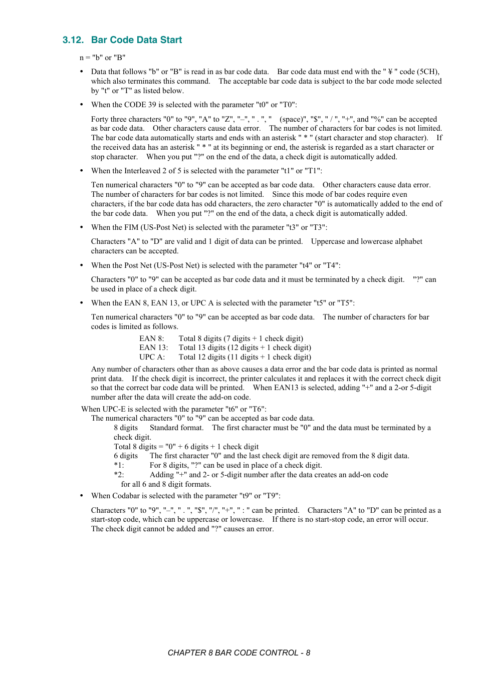 Bar code data start | Brother HL-2170W User Manual | Page 345 / 522