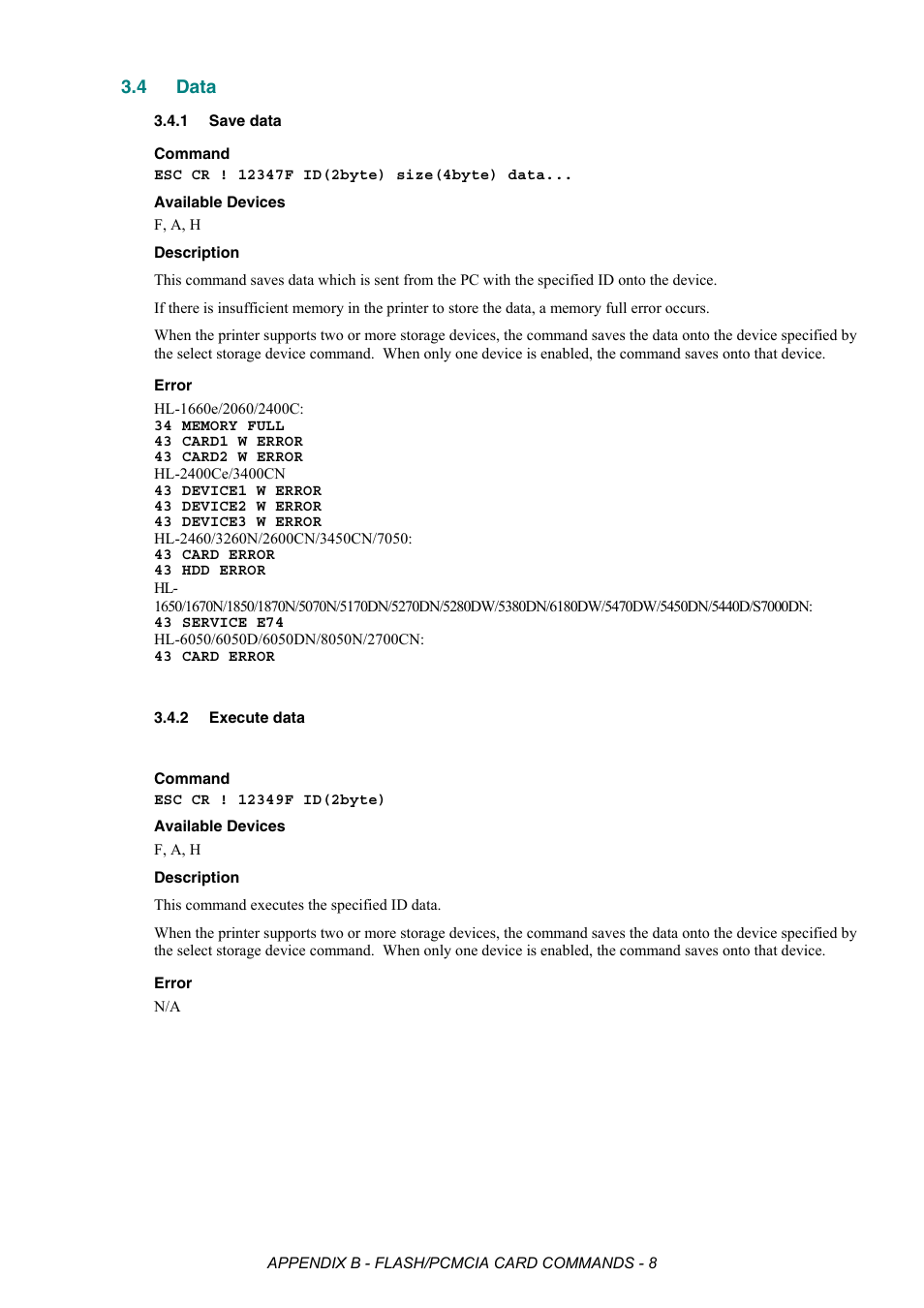 4 data, 1 save data, 2 execute data | Data, Save data, Execute data | Brother HL-2170W User Manual | Page 484 / 522