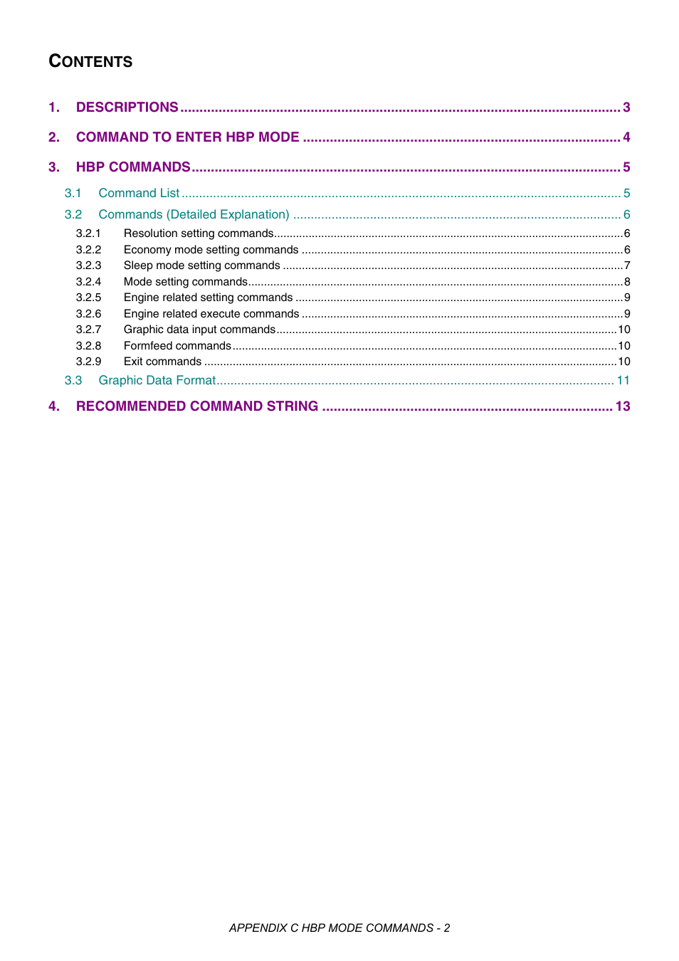 Appendix c hbp mode commands | Brother HL-2170W User Manual | Page 496 / 522