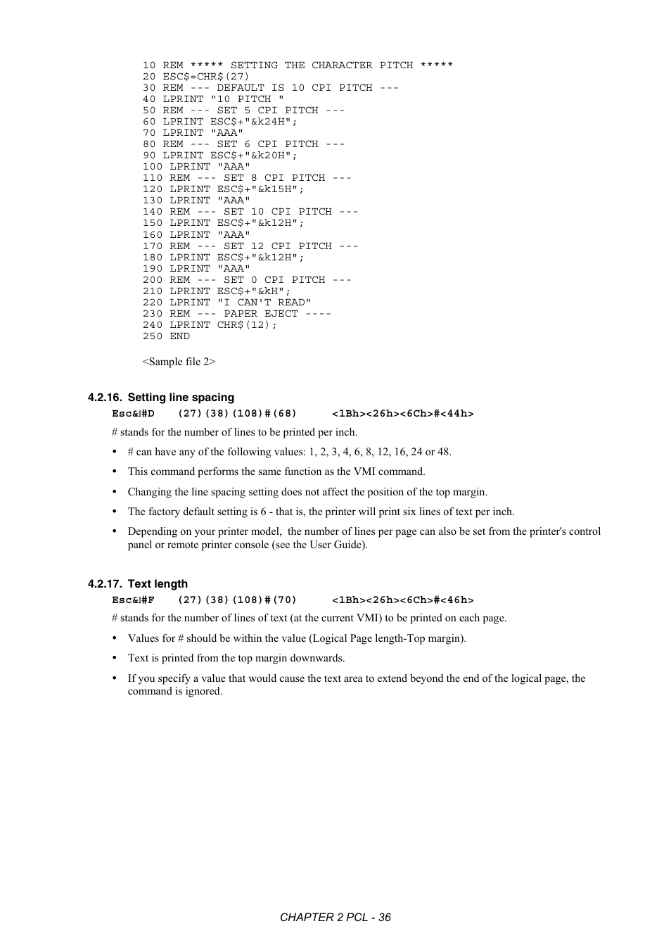 Setting line spacing, Text length | Brother HL-2170W User Manual | Page 55 / 522