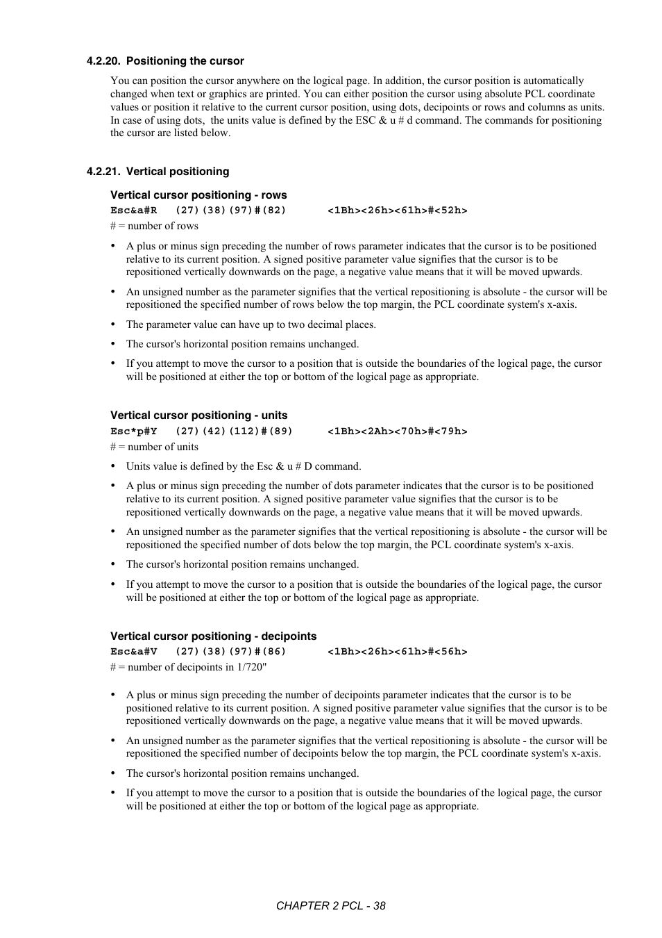 Positioning the cursor, Vertical positioning | Brother HL-2170W User Manual | Page 57 / 522