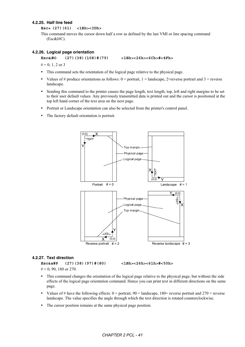 Half line feed, Text direction | Brother HL-2170W User Manual | Page 60 / 522