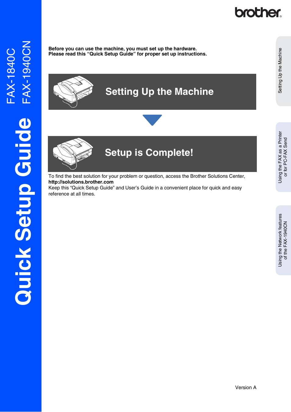 Brother FAX-1940CN User Manual | 18 pages