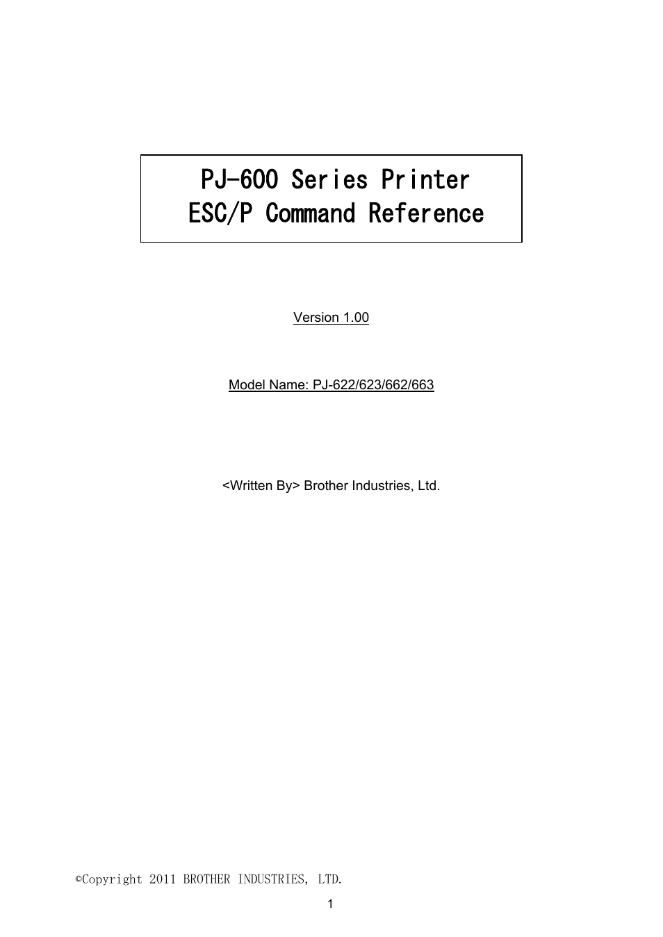 Brother PJ-623 User Manual | 32 pages