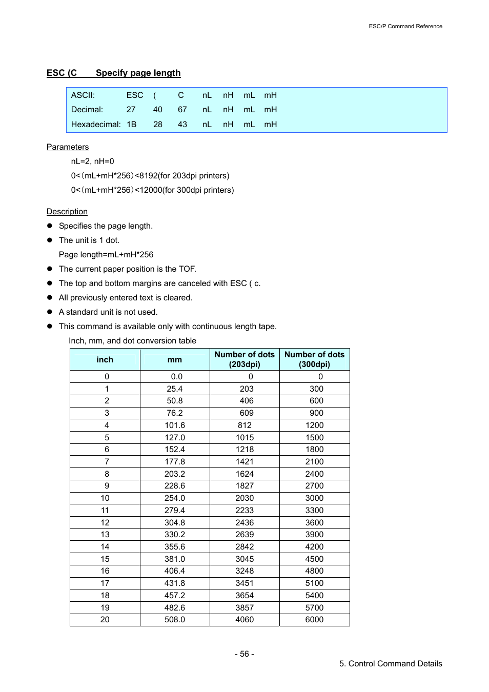 Esc (c | Brother TD-2120N User Manual | Page 62 / 126
