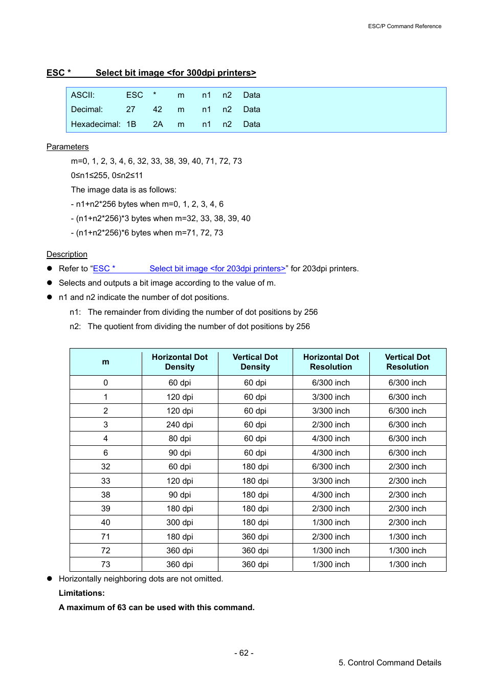 Select bit image <for 300dpi printers | Brother TD-2120N User Manual | Page 68 / 126